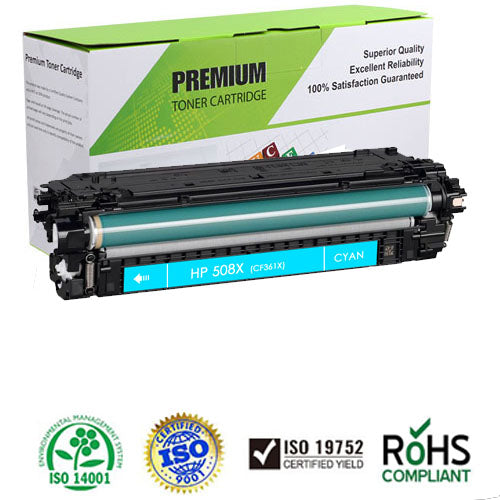 Compatible CF361X ( HP 508X ) High Capacity Cyan Toner Cartridge-1