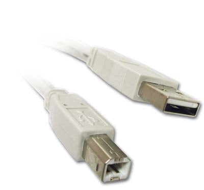 USB Cable, IEEE 1284 Complaint, 6'-1